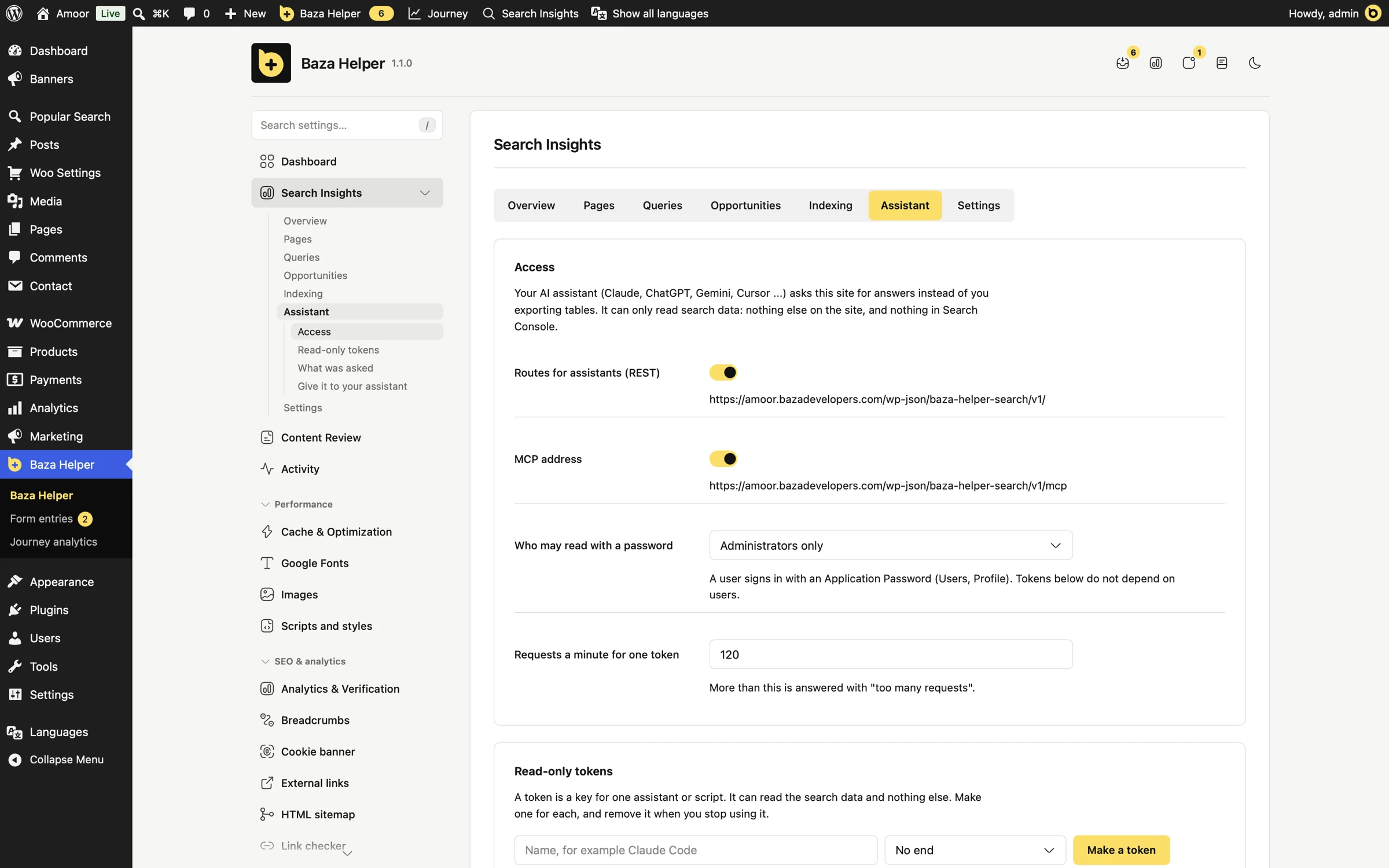 Give your assistant its own key