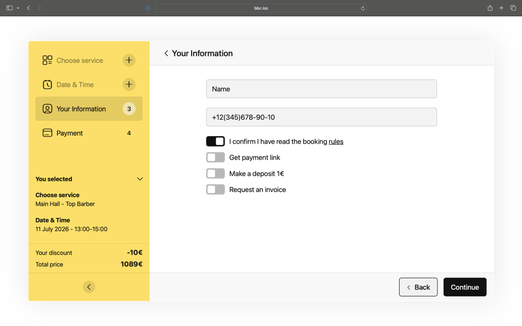 Baza Booking Calendar Amelio Booking Theme