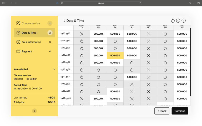 Baza Booking Calendar Amelio Booking Theme