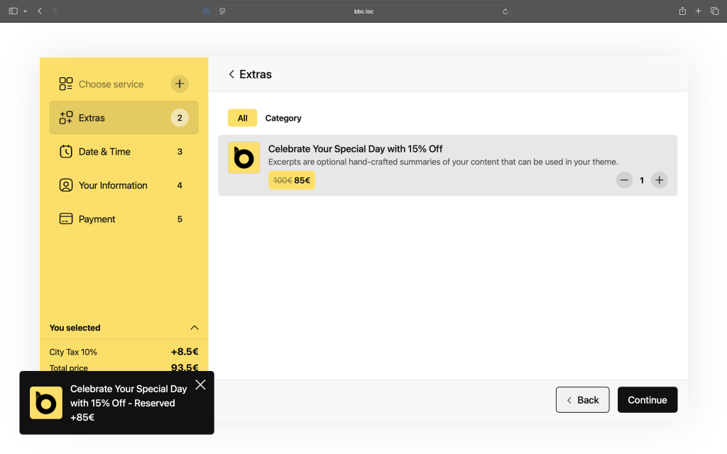 Baza Booking Calendar Amelio Booking Theme