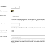 Baza Booking Calendar service settings custom meta price field