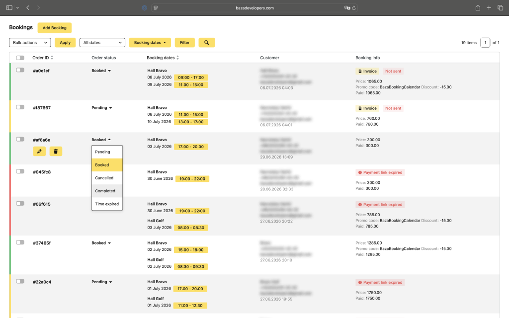 Wordpress Booking Calendar